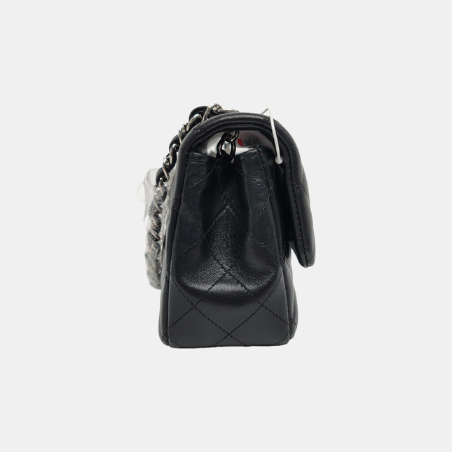 Chanel Classic Flap Mini Black Lambskin Silver Hardware