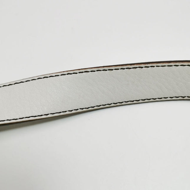 Dior Saddle Vintage Leather White with Silver Hardware