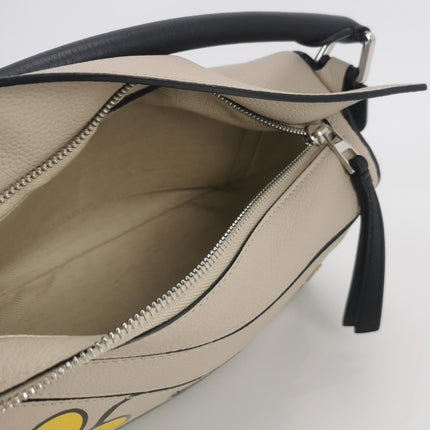 Loewe Puzzle Small Beige Herbarium Holiday Collection Calfskin Leather Crossbody Bag