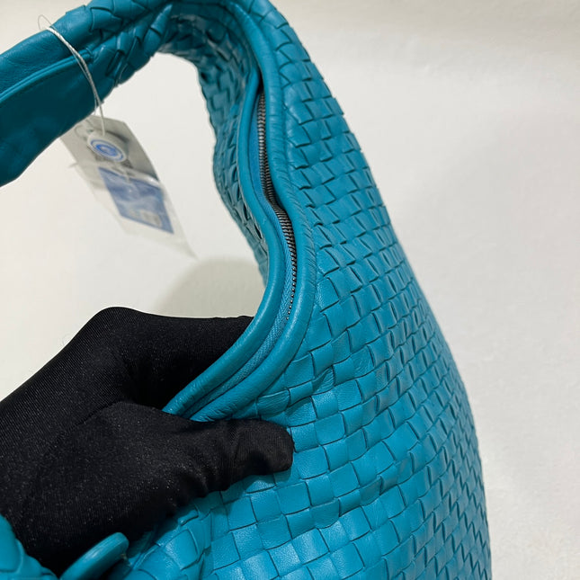 Sold Bottega Veneta Veneta Hobo Large Sky Blue Intrecciato Leather Bag 47cm