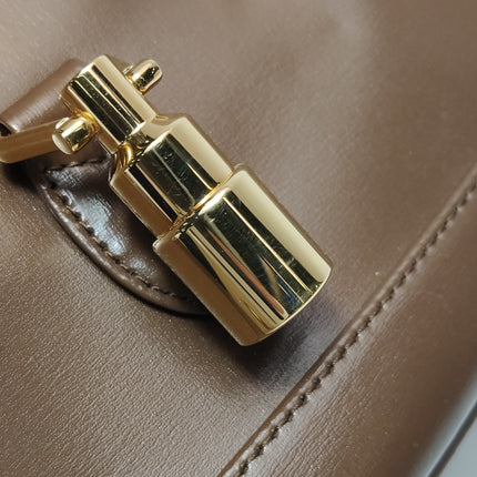 Gucci Jackie 1961 Small Brown Smooth Leather Bag