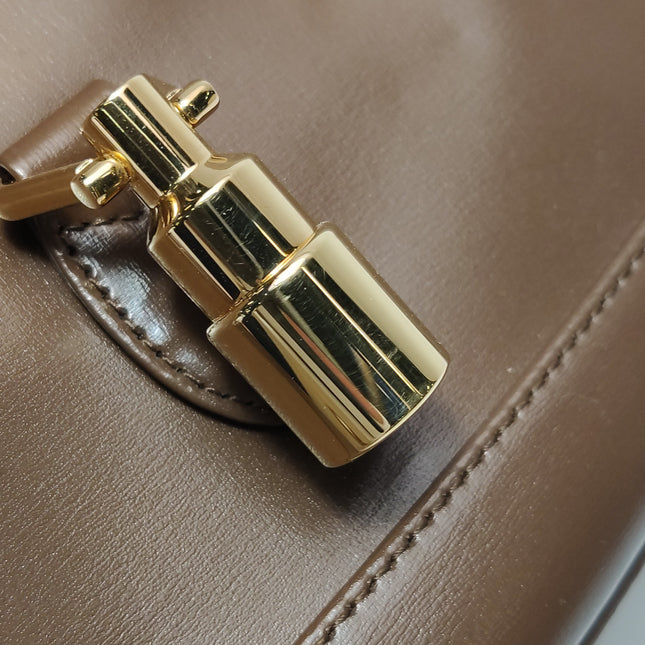 Gucci Jackie 1961 Small Brown Smooth Leather Bag