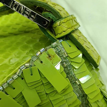 Sold Fendi Baguette Green Sequins Shoulder Bag