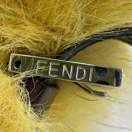 Sold Fendi Baguette Yellow Furry Shoulder Bag