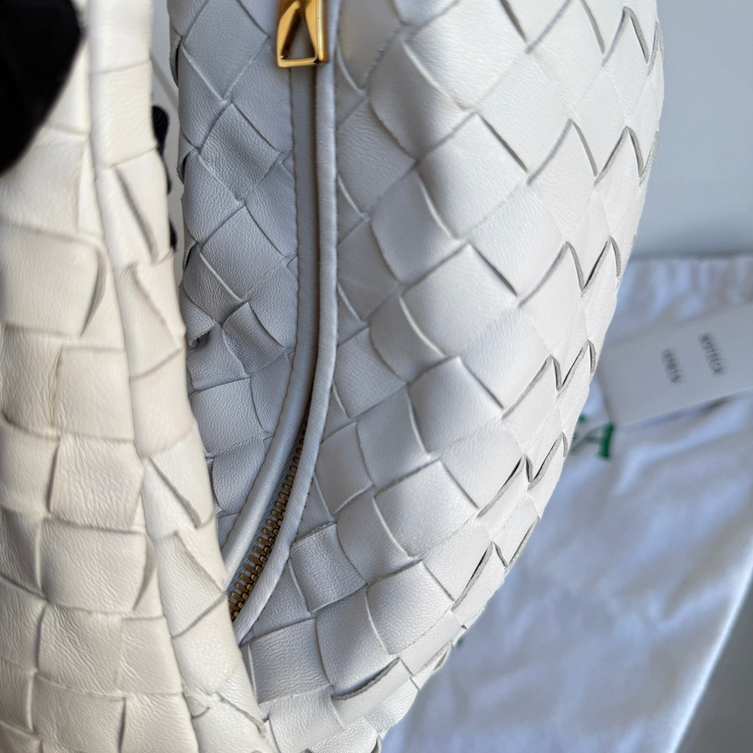 Bottega Veneta Jodie Mini White Leather Gold Hardware