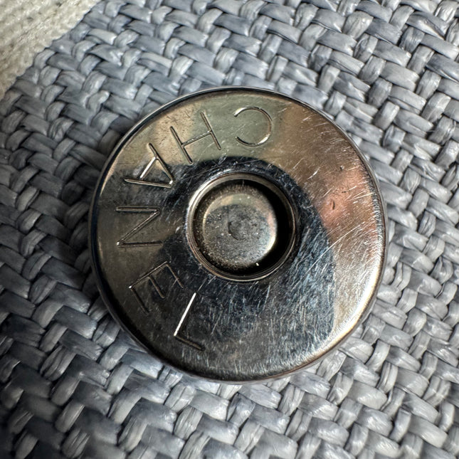 Chanel Deauville Tote Medium Light Blue Grey Denim Top Handle 2013-2014