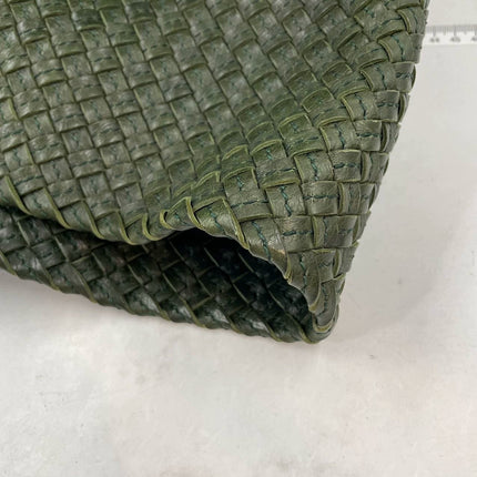 Bottega Veneta Cabat Tote Dark Green Intreccio Leather 45cm