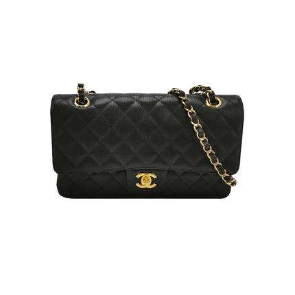 Chanel Classic Flap Medium 2016 Black Pixel Effect Calfskin Leather Gold Hardware