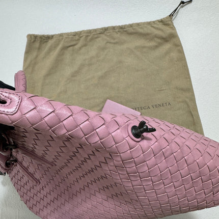 Sold Bottega Veneta Medium Convertible Tote Bag Hobo Cherry Pink Leather Two-way Carry 40cm