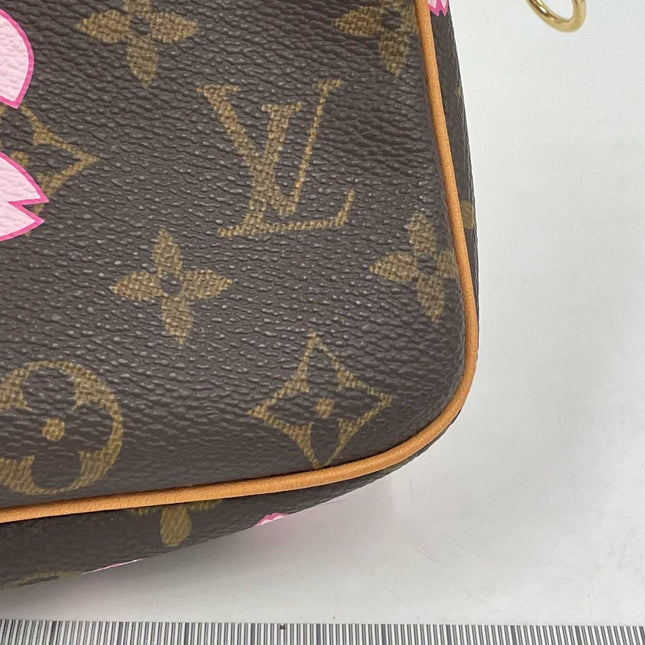 Louis Vuitton x Takashi Murakami Cherry Blossom on Brown Monogram Pochette Accessoire