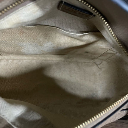 Sac bandoulière Loewe Puzzle Small sable beige et anse marron
