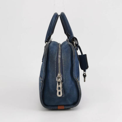 Sold Loewe Amazona 23 in Navy Blue Suede Leather with Strap