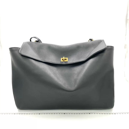 Balenciaga Rodeo Large Black Calfskin Leather Two Way Bag