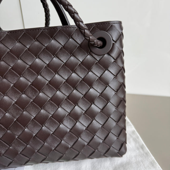Bottega Veneta Small Andiamo Fondant Dark Chocolate Brown Intrecciato Handbag