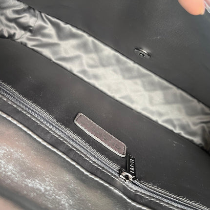 Sold Chanel Ice Cube Chocolate Bar Classic Flap Metallic Silver PVC with Leather