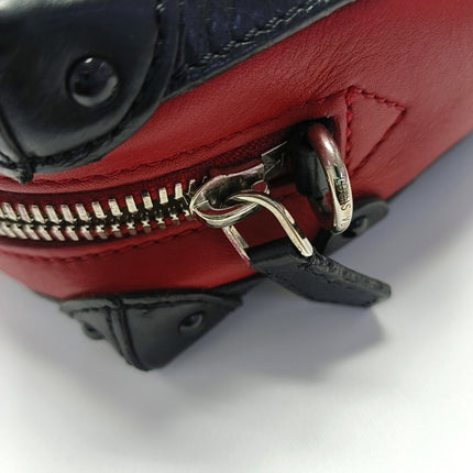 Louis Vuitton Petite Malle Mini Soft Trunk Red and Black Leather Crossbody Bag