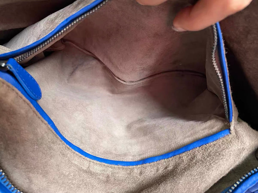 Bottega Veneta Hobo Bag Lambskin leather Royal Blue Medium 45cm