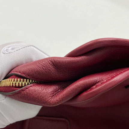 Loewe Amazona 36 Medium Burgundy Leather Dragon Lock Gold-tone Hardware