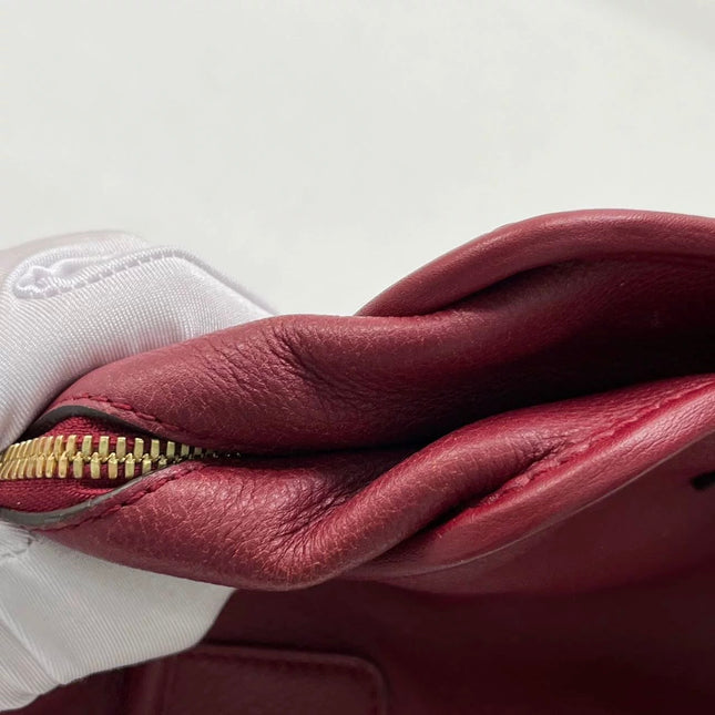 Loewe Amazona 36 Medium Burgundy Leather Dragon Lock Gold-tone Hardware