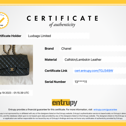 Sold Chanel Timeless/ Classic Flap Large Black with Gold Hardware