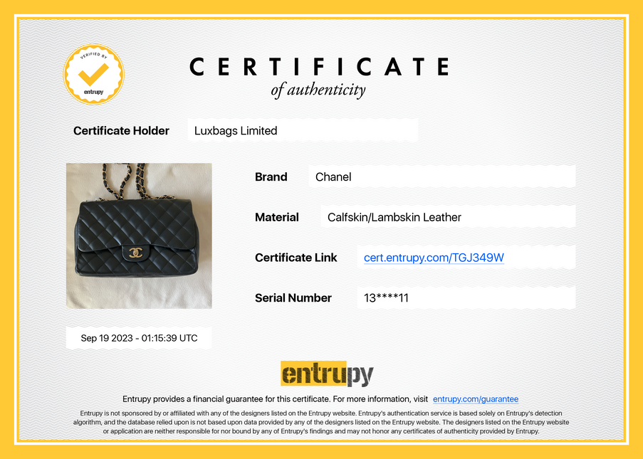 Sold Chanel Timeless/ Classic Flap Large Black with Gold Hardware
