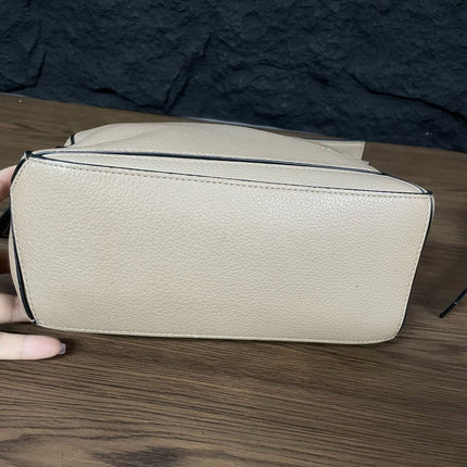 Sac bandoulière Loewe Puzzle Small sable beige et anse marron
