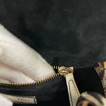 Lady Dior Mini Embroidered Phoenix Cloth Multicolor Handbag