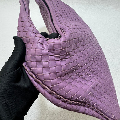 Bottega Veneta Hobo Bag Lambskin leather Lilac Lavender Purple Medium 47cm