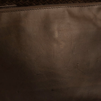 Bottega Veneta Cabat Tote Intreccio Leather Dark Chocolate Brown 44cm