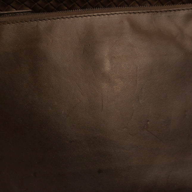 Bottega Veneta Cabat Tote Intreccio Leather Dark Chocolate Brown 44cm