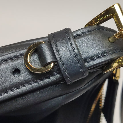 Prada Aimée Black Large Calfskin Leather Shoulder Bag