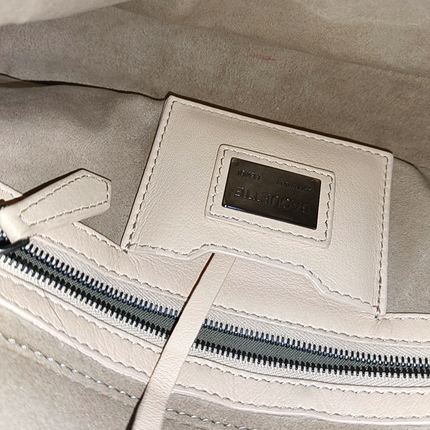 Fendi Baguette 1997 Re-edition Bird Motif Fur Leather Beige Shoulder bag