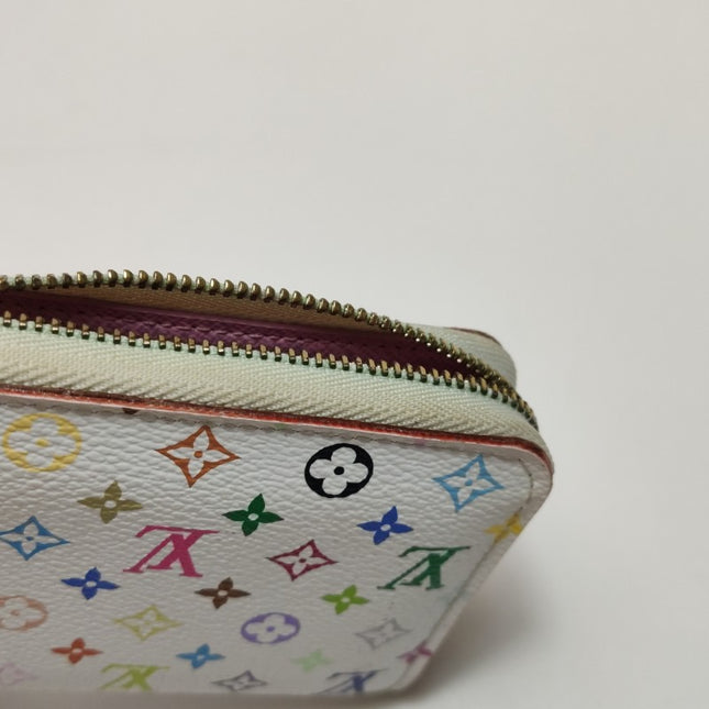 Louis Vuitton x Takashi Murakami Card Holder Zippy White Multicolor