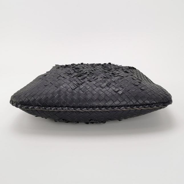 Bottega Veneta Veneta Hobo Midnight Dark Navy Intrecciato Leather Bag 40cm