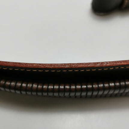 Loewe Shoulder Bag Suede and Leather Dark Brown