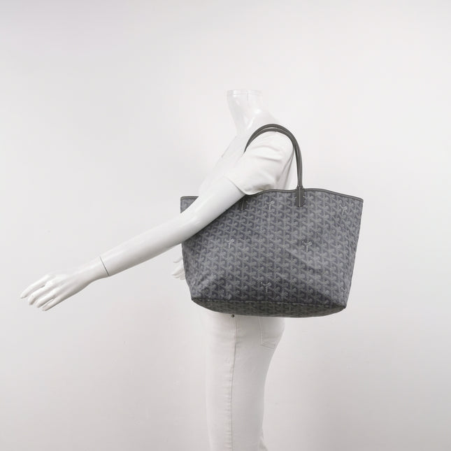 Goyard Saint Louis PM Tote 2018 Medium Grey Goyardine Canvas