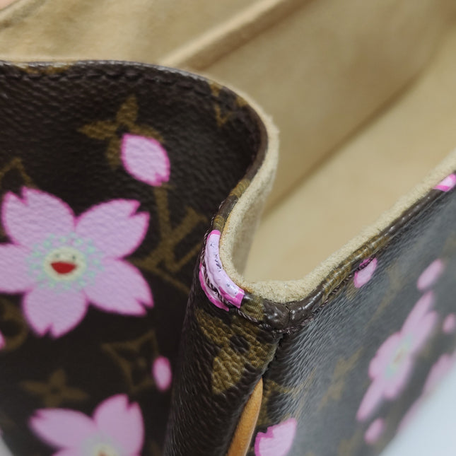 Louis Vuitton x Takashi Murakami Cherry Blossom Sack Reto PM Monogram Handbag