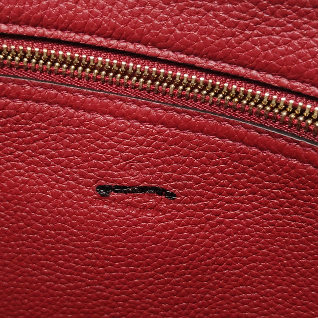 Gucci Jackie 1961 Small Red Pebbled Leather Shoulder Bag