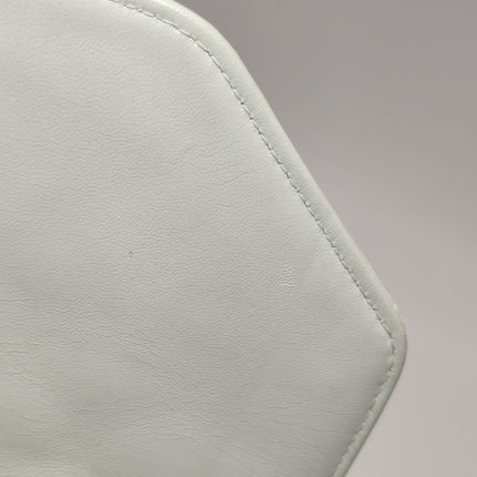 Chanel Diana CC Flap Bag Small Vintage White Lambskin Leather with 24k Gold HW, 1989-1991