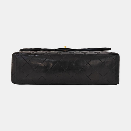 Chanel Classic Flap Maxi Black Lambskin Leather Single Flap with Gold Hardware 2009-2010