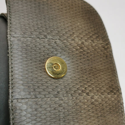 Gucci Bamboo 1947 Night Mini Python Snake Skin Evening Bag with Chain