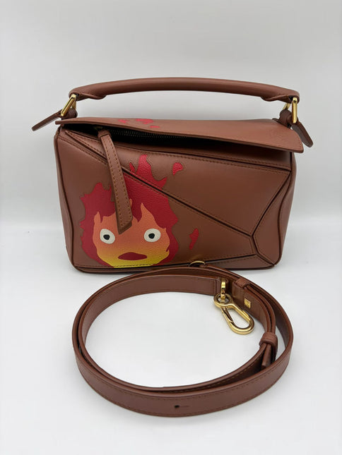 Loewe x Howl's Moving Castle Studio Ghibli Puzzle Calcifer Small Tan Caramel