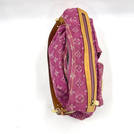 Louis Vuitton Monogram Pink Denim Baggy PM Shoulder Bag