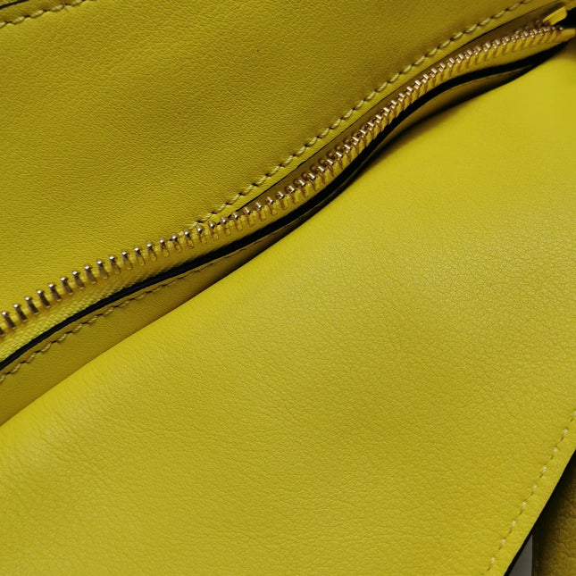 Loewe Puzzle Hobo Yellow Leather Shoulder Bag