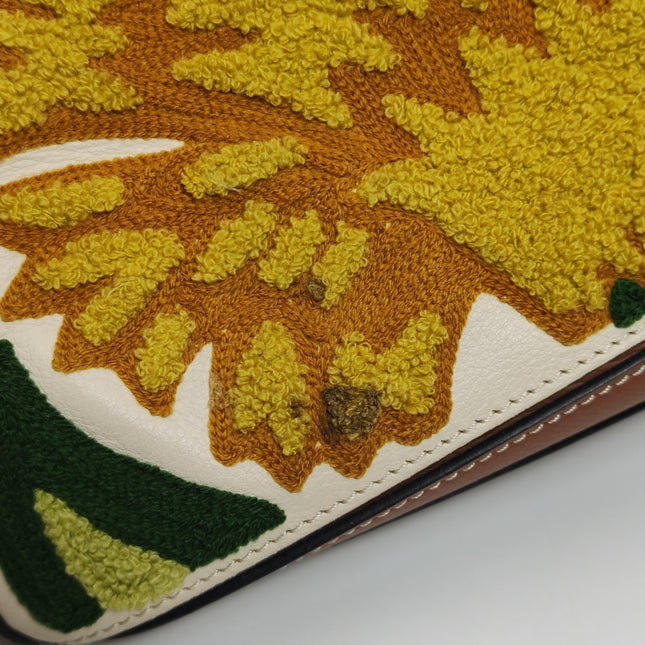 Loewe x William De Morgan Puzzle Small Embroidered Brown Yellow Multicolor