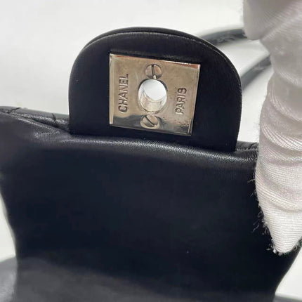 Chanel Cambon Multi-pocket Ligne Reporter Bag Medium Black Calfskin Leather