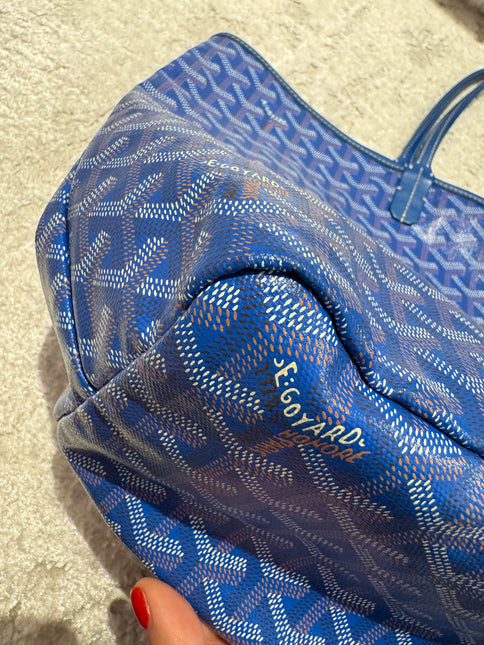Sold Goyard Saint Louis PM Tote Medium Blue