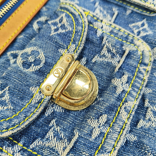Louis Vuitton Monogram Blue Denim Baggy PM Shoulder Bag