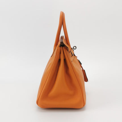 Hermes Birkin 25 Orange H 93 Epsom Leather Palladium Hardware