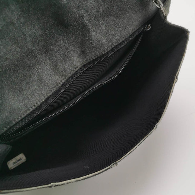 Sold Chanel 2.55 Flap Bag Vintage Chocolate Bar 1997 Medium Suede Green